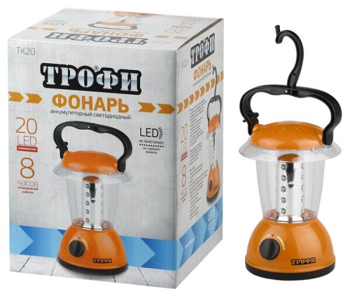 Фонарь кемпенговый Трофи ТК20 аккумуляторной 4V2ah 220В Оранжевый фото Фонарь кемпенговый Трофи ТК20 аккумуляторной 4V2ah 220В Оранжевый картинка